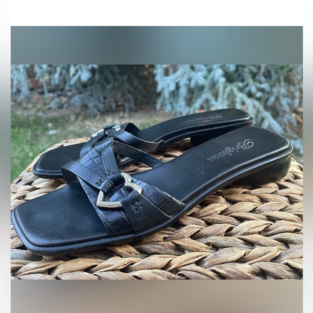 Brighton Black Slide Sandals